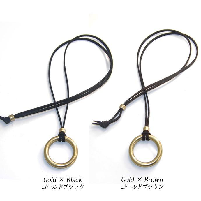 ネックレス メンズ　リングチャーム ネックレス アンティーク トップ スエードネックレス/爆買 | ブランド登録なし | 05