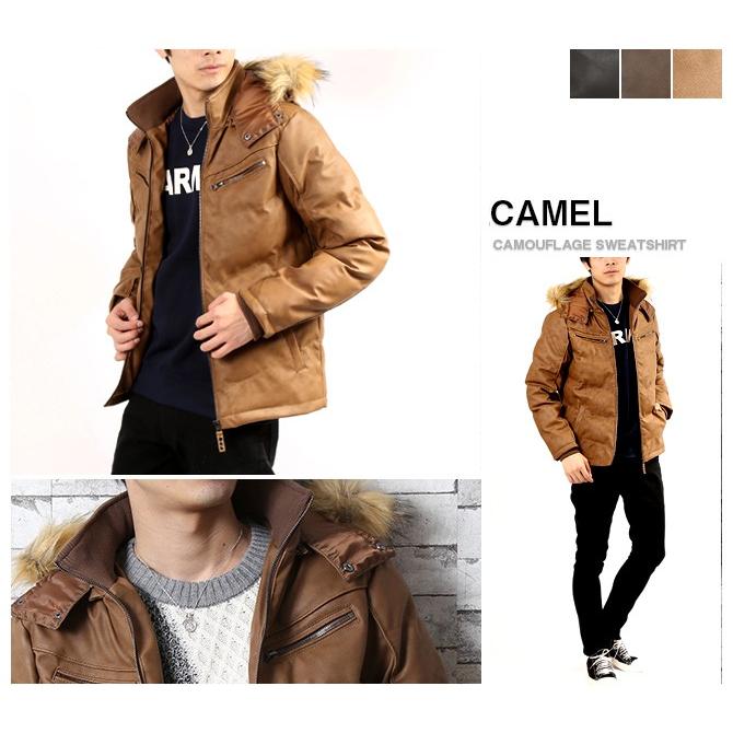 セール ライダースジャケット 中綿 ダウンジャケット メンズ 3WAY