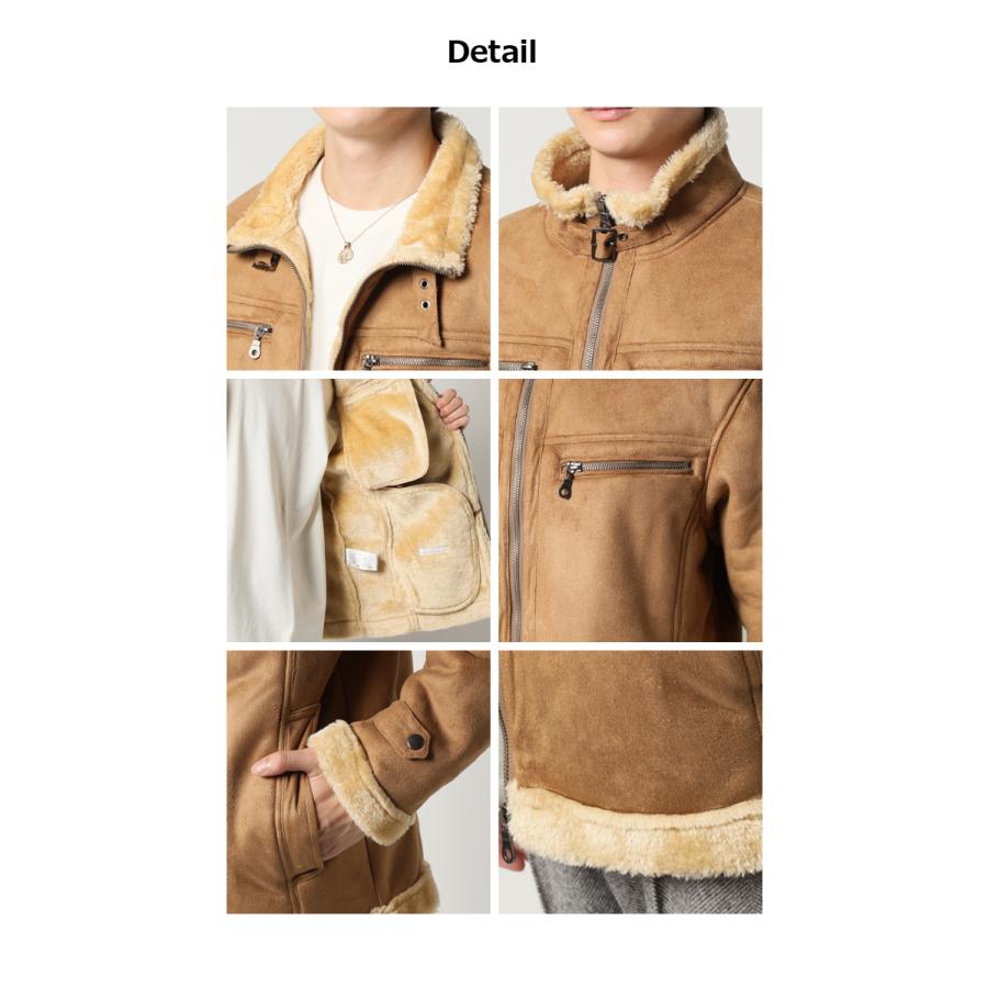 ARCADE（アーケード） ライダースジャケット メンズ フェイクムートン