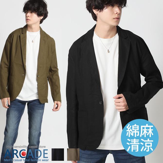 ジャケット メンズ 綿麻 テーラードジャケット リネン シャツジャケット カジュアル トップス 21 秋 新作 セール特別価格