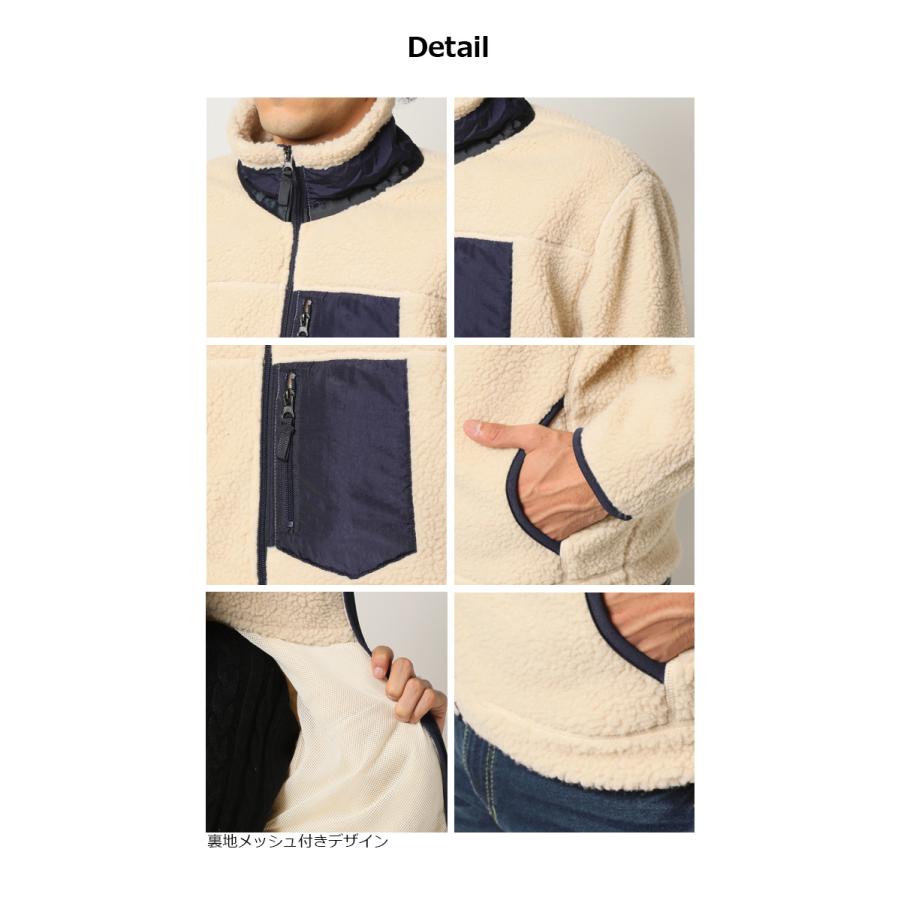 セール 大きいサイズ メンズ ビッグサイズ キングサイズ 3L 4L 5L/ボアジャケット メンズ シープボア フリースジャケット/爆買 | ARCADE | 03