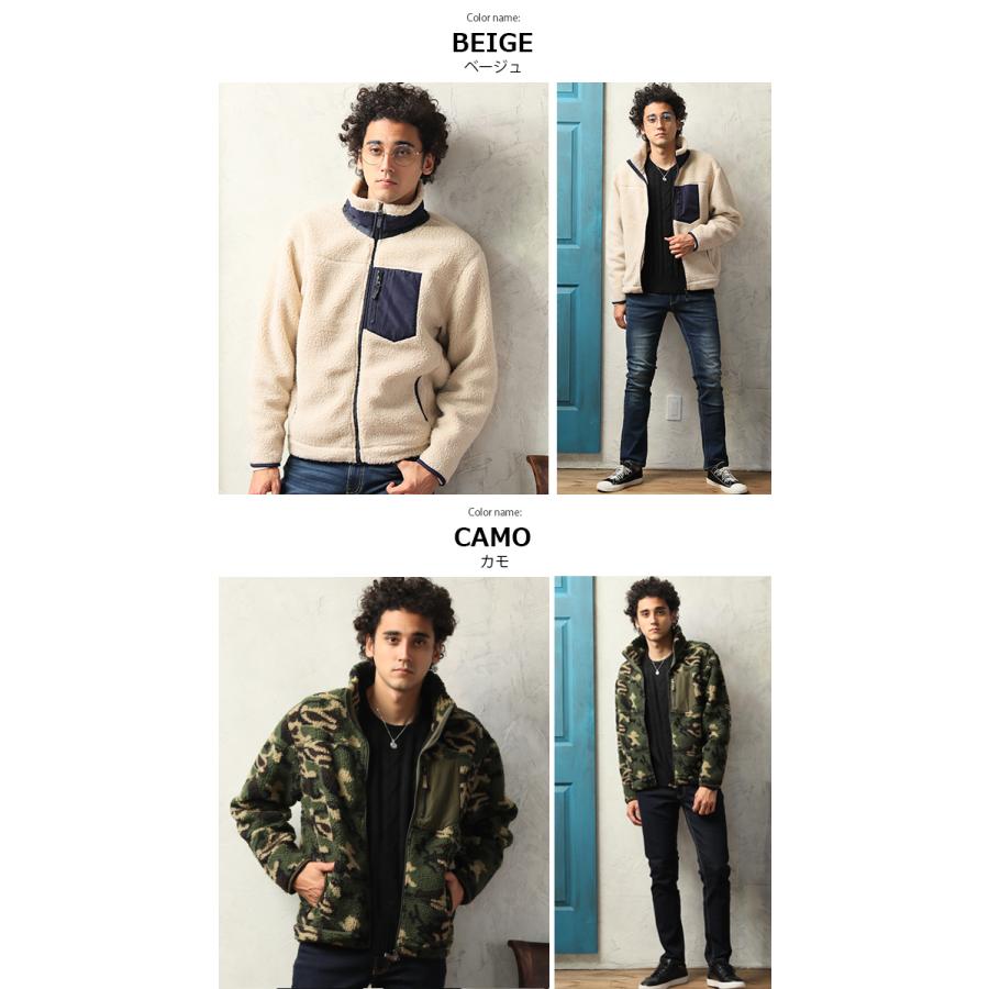 セール 大きいサイズ メンズ ビッグサイズ キングサイズ 3L 4L 5L/ボアジャケット メンズ シープボア フリースジャケット/爆買 | ARCADE | 05