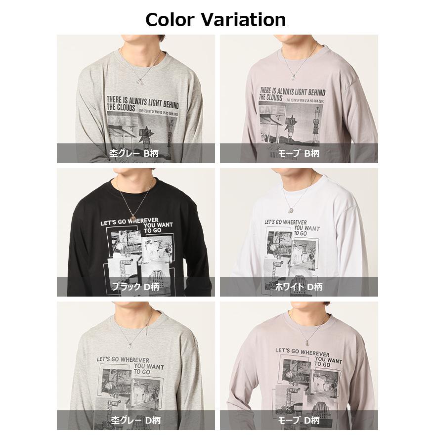 ARCADE（アーケード） Tシャツ メンズ 長袖 フォト ロンT トップス