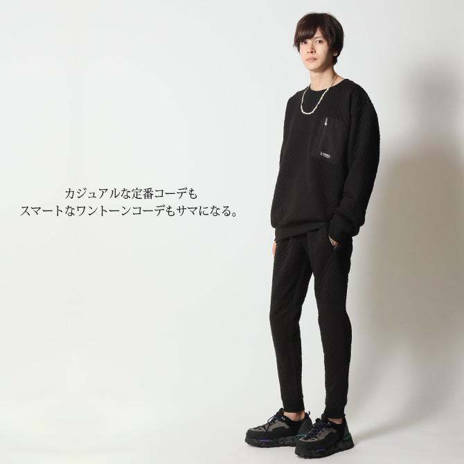 AKM 黒 スウェットパンツ キルティング 予約商品】PUNK DRUNKERS (パンクドランカーズ) あいつ
