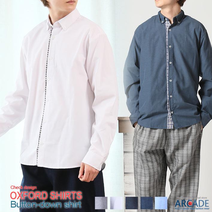オックスフォードシャツ 長袖シャツ カジュアルシャツ メンズ シャツ ボタンダウン 22 秋冬 Arcade 通販 Paypayモール
