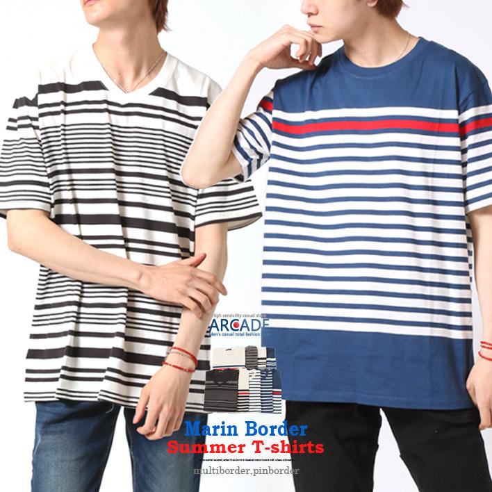 今季ブランド Tシャツ ボーダー 半袖 メンズ マリン トップス 22 春夏 新作1 497円 Aynaelda Com