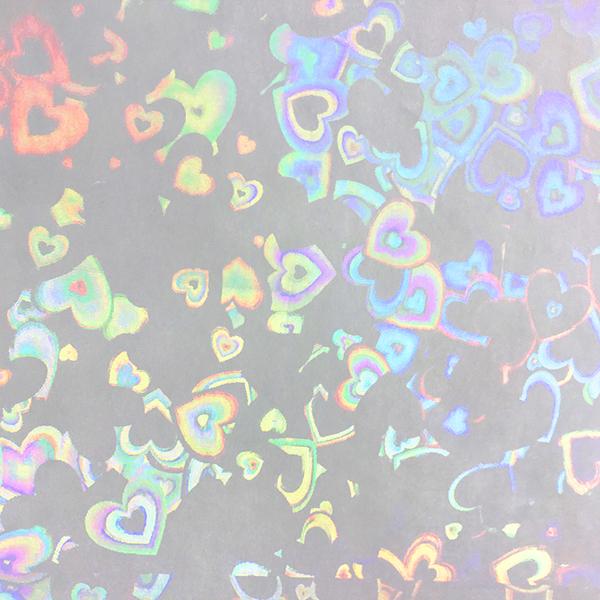透明ホログラムシート シールタイプ 各種デザイン 【100mm*70mm