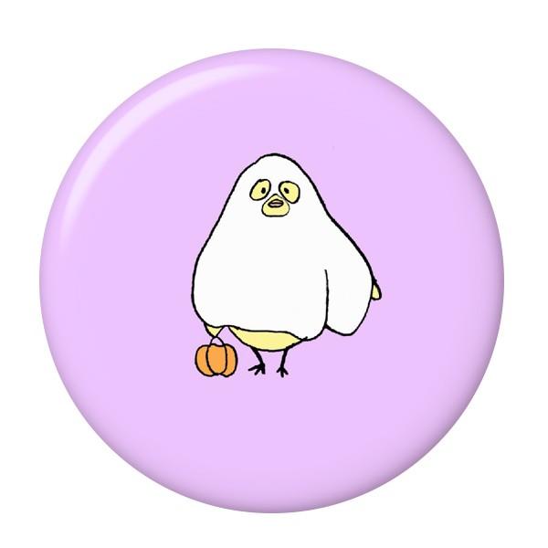 96 Off ハロウィン缶バッジ ゆるイラスト編 とり 安全ピンタイプ
