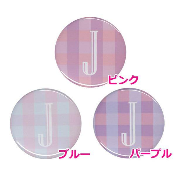 アルファベット缶バッジ-Cute- 【J】 選べる3色 フックピンタイプ｜arcanbadge