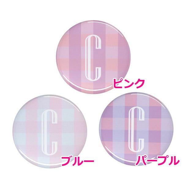 アルファベット缶バッジ-Cute- 【C】 選べる3色 ミラー（鏡）｜arcanbadge