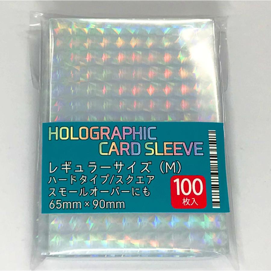 ホログラムカードスリーブ レギュラーサイズ 100枚 スクエア : 缶