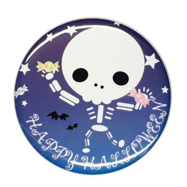 ハロウィン缶バッジ がいこつ バッジリールタイプ Sol 缶バッチ通販専門店 Arカンバッジ 通販 Yahoo ショッピング