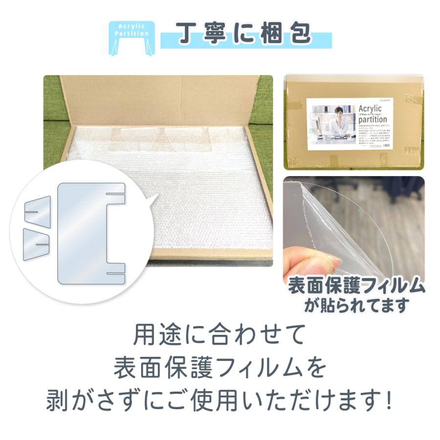 期間限定セール アクリルパーテーションMサイズ 4点セット 透明