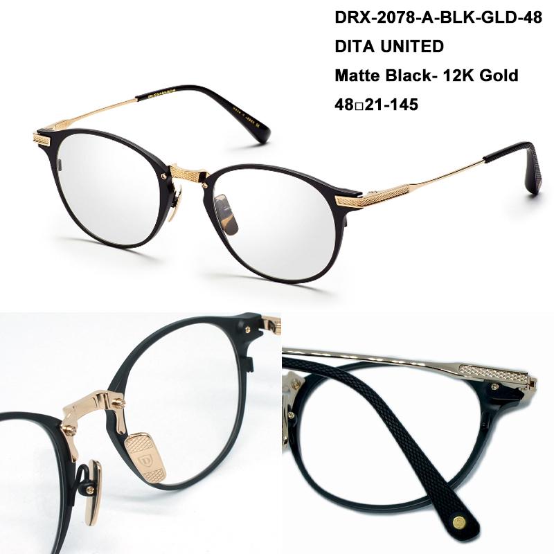 眼鏡 国内正規品 DITA ディータMatte Black- 12K Gold メガネ 保証書付き