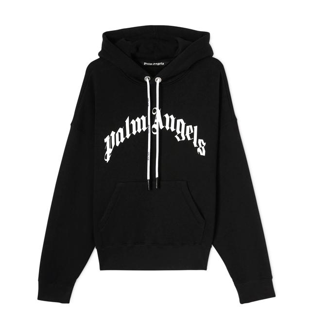 Palm Angels パームエンジェルス パーカー CURVED LOGO HOODIE フーディー 爆買の画像