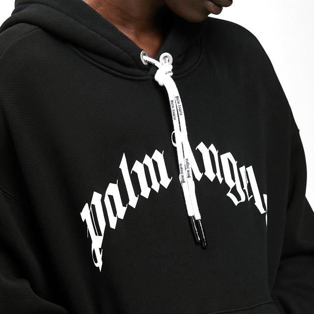 Palm Angels パームエンジェルス パーカー CURVED LOGO HOODIE フーディー 爆買の画像