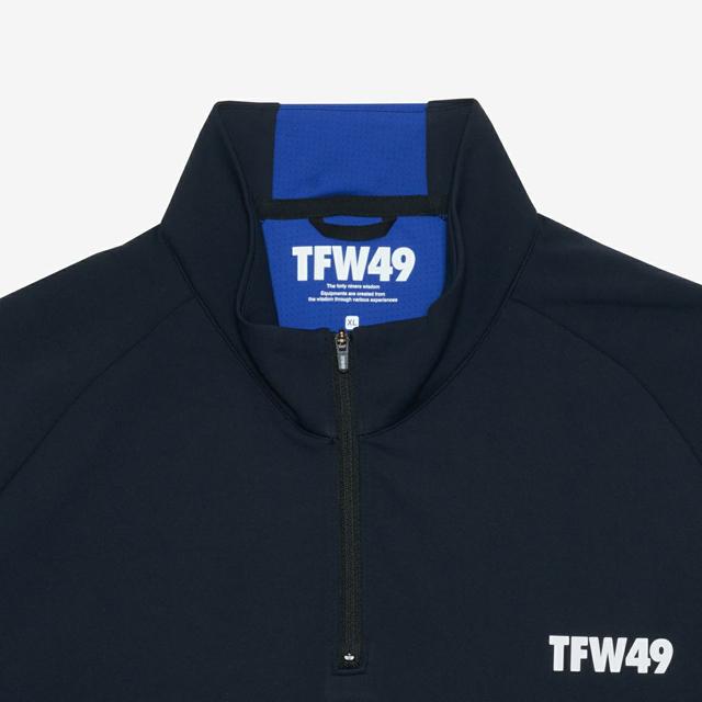 TFW49 MTV 限定　レア　モックネック　半袖シャツ　メンズ　ゴルフ　XL TFW49 - HALF MOCKNECK TEE | モックネックシャツ | S.ブルー