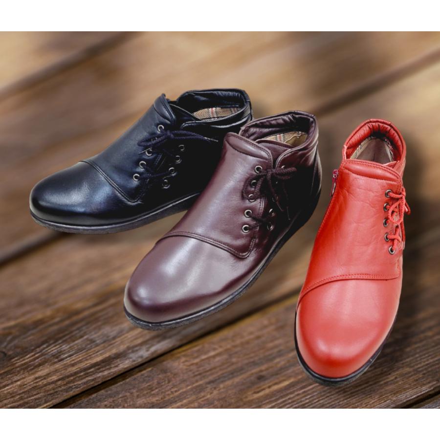 fitfit フラッピンショートブーツ （ブラック）本革 レザー 25 pointer