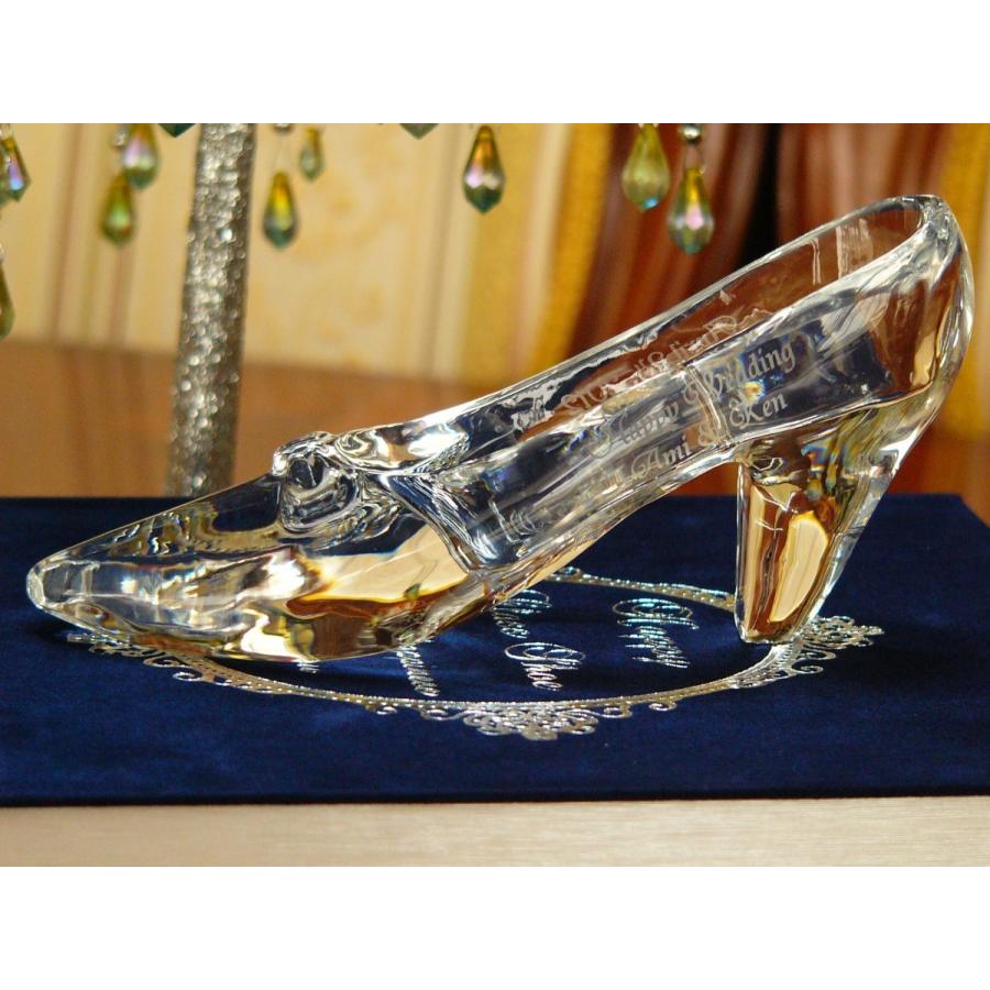 ガラスの靴 プロポーズ HappyGlassShoe 高品質クリスタル製 彫刻込 ディズニープロポーズ 誕生日 結婚 記念日 プレゼント｜arch-gift-shop｜02