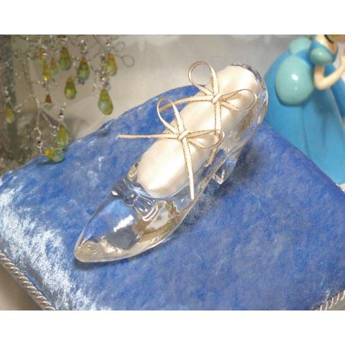 ガラスの靴オプション シンデレラ台座セットベイビーブルー リング