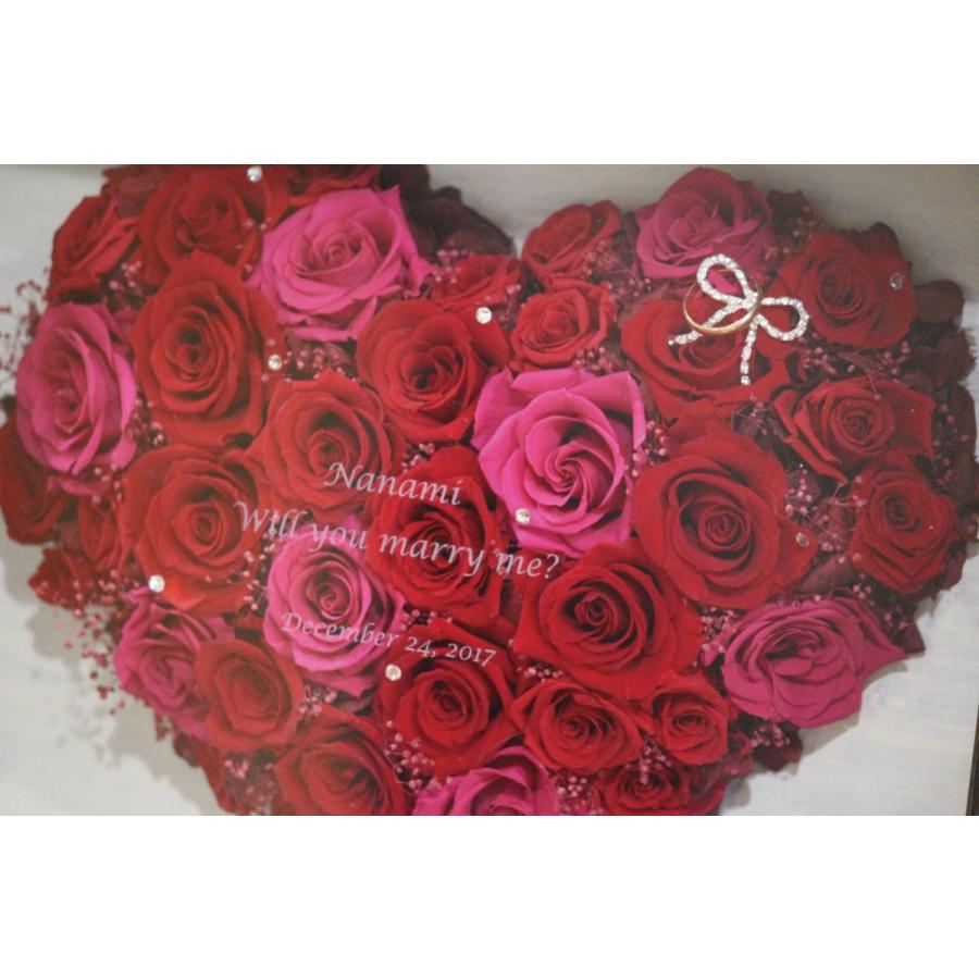 プリザーブドフラワーハートボックス プロポーズ薔薇 結婚記念日 誕生日 記念日 プレゼント 赤いバラ | ARCH | 03