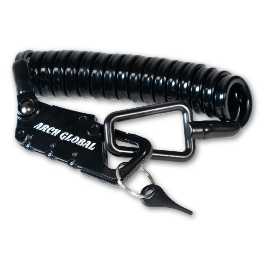 ARCH GLOBAL 自転車 鍵 ダイヤルミニロック【太さ5mm×長さ最大1200mm