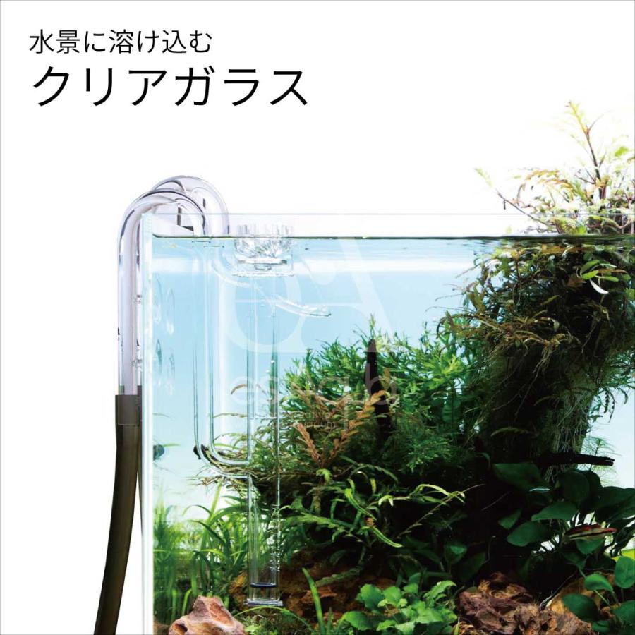 esAqua 水槽 ガラスパイプ【ハイクリアガラス採用】17mm入水パイプ +