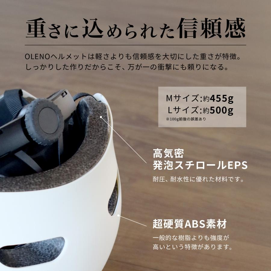 【SG規格】自転車 ヘルメットOLENO 大人用 【超硬質ABS素材】M/Lサイズ オレノ 通学 通勤 男女兼用 キャップ型 帽子型 SG サイズ調節可能 |  | 15