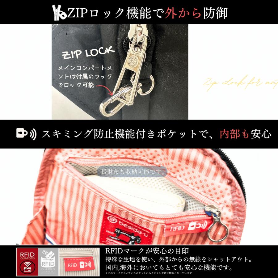 ミニリュック レディース 軽量 ナイロン 撥水 防犯 スキミング防止 