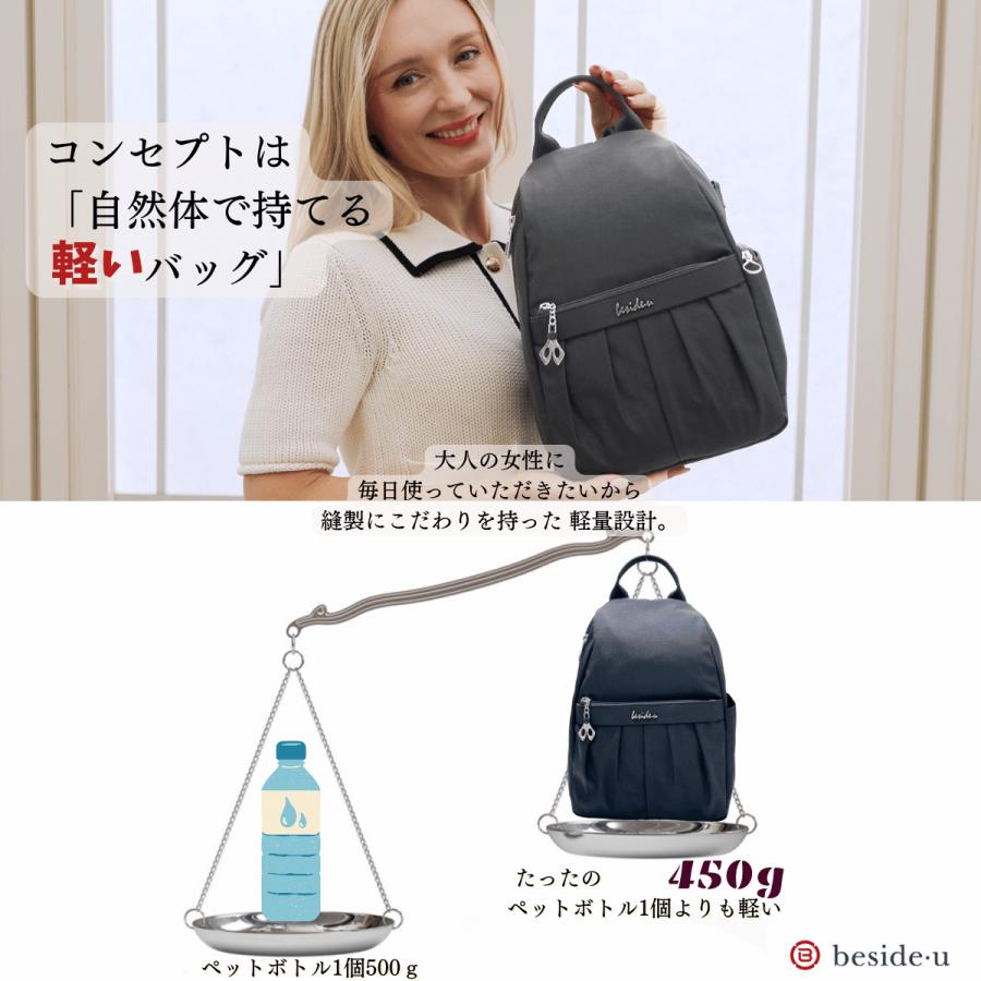 ミニリュック レディース 軽量 ナイロン 撥水 防犯 スキミング防止