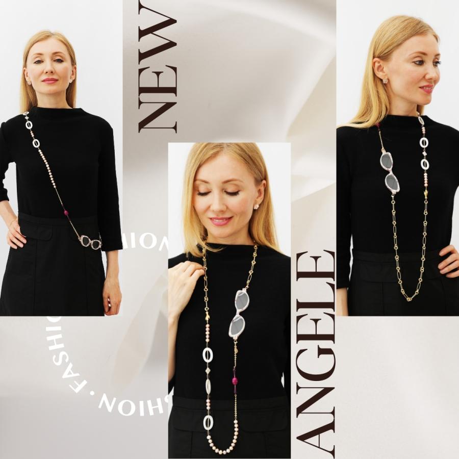 ルーペネックレス おしゃれ 拡大鏡 日本製 鯖江製 淡水パール付き シニアグラス レディース 真珠 ペンダント ギフト プレゼント ANGELE  A10004 |  | 12