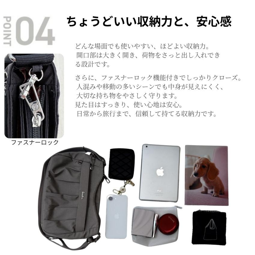 ショルダーバッグ レディース 軽量 斜めがけ 撥水 防犯 スキミング防止 あおりポケット ポケットたくさん ナイロン 大人 ビサイユBCSA-2406_14