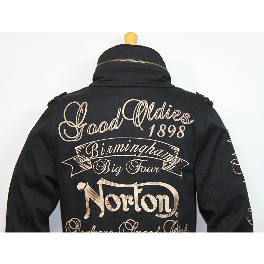 Norton ノートン 服 NORTON ボリュームネック ミリタリージャケット 191N1602【ブラック】(2155)新品/送料無料