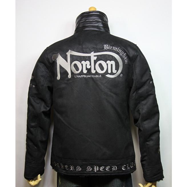 Norton ノートン 服 NORTON 撥水フェイクムートン B-3 ジャケット 193N1701【ブラック】(2152)新品/送料無料