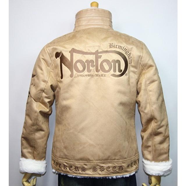 Norton ノートン 服 NORTON 撥水フェイクムートン B-3 ジャケット 193N1701【キャメル】(2151)新品/送料無料