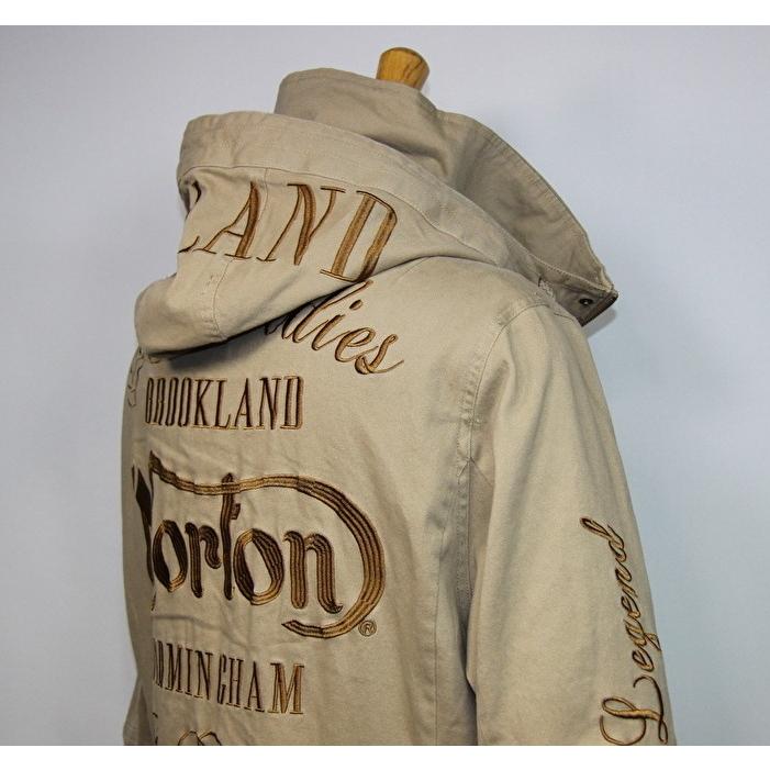 ノートン 服 NORTON ストレッチツイル ハイネック フード ジャケット 【エルシー】  201N1601【ベージュ】(2208)新品/送料無料