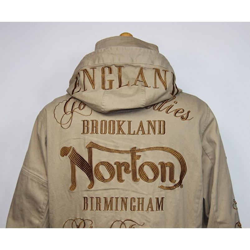 ノートン 服 NORTON ストレッチツイル ハイネック フード ジャケット 【エルシー】  201N1601【ベージュ】(2208)新品/送料無料