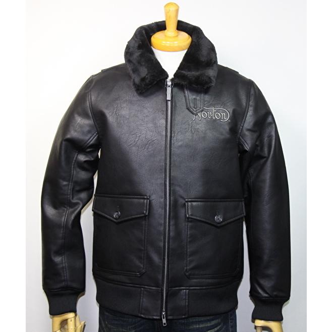 ノートン Norton 服 NORTON PUレザー G1 ミリタリー フライト  