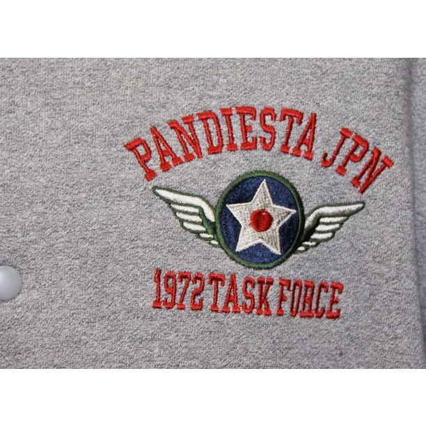 パンダ( PANDIESTA 【アート】 JAPAN）パイロットパンダ長袖スエットスタジャン （品番595212）【杢グレー】(1442）新品/送料無料