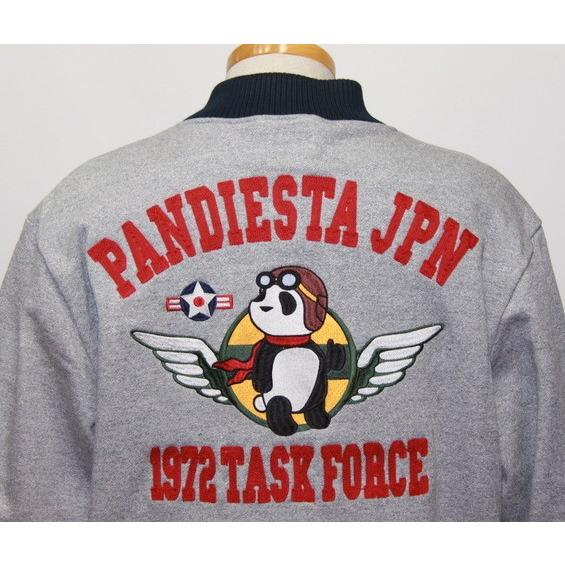 パンダ( PANDIESTA 【アート】 JAPAN）パイロットパンダ長袖スエットスタジャン （品番595212）【杢グレー】(1442）新品/送料無料
