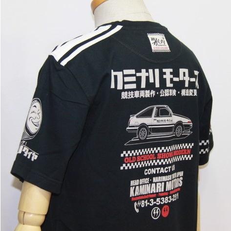 カミナリモータース KAMINARI(カミナリ) 雷 エフ商会  旧車半袖Ｔシャツ『パンダトレノ・86・ハチロク』 KMT-102M【ブラック】(1650）新品｜arches｜05