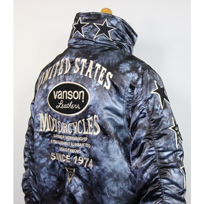 VANSON・バンソン  モーターサイクル ハイネック MA-1 フライトジャケット NVJK-2003【タイダイ】(2423)新品/送料無料｜arches｜06