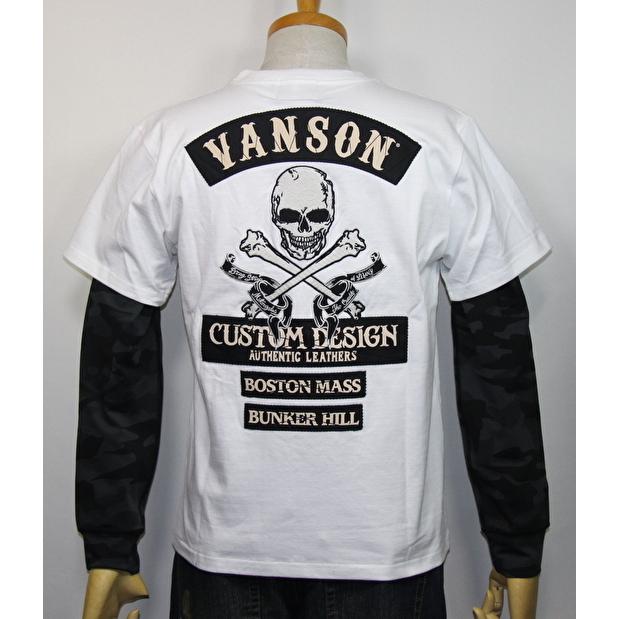 VANSON ツナギ スカルプリント オールインワン Mサイズ