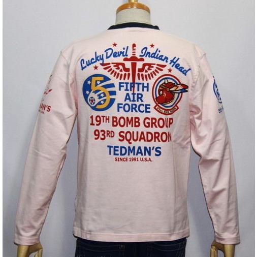 エフ商会・TEDMAN'S ・テッドマン  長袖Tシャツ(INDIAN HEAD)TDLS-286【ピンク】(565)新品/送料無料｜arches