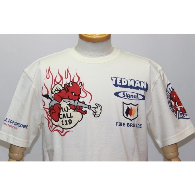 エフ商会・TEDMAN'S ・テッドマン 消防士柄半袖Tシャツ(Fire Fighter)TDSS-412【ホワイト】(864)新品｜arches｜05