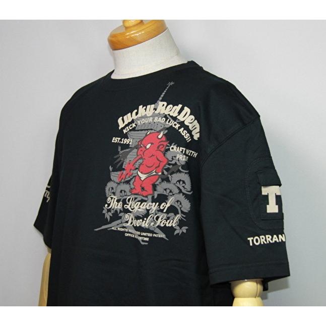 エフ商会・TEDMAN'S ・テッドマン  和柄(三重塔＆鳥居)半袖Tシャツ TDSS-501【ブラック】(2069）新品｜arches｜03