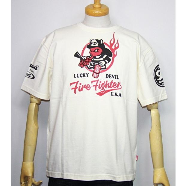 エフ商会・TEDMAN'S ・テッドマン  ファイヤーマン消防士(Fire Fighter)半袖Tシャツ TDSS-503【ホワイト】(2072）新品｜arches｜02