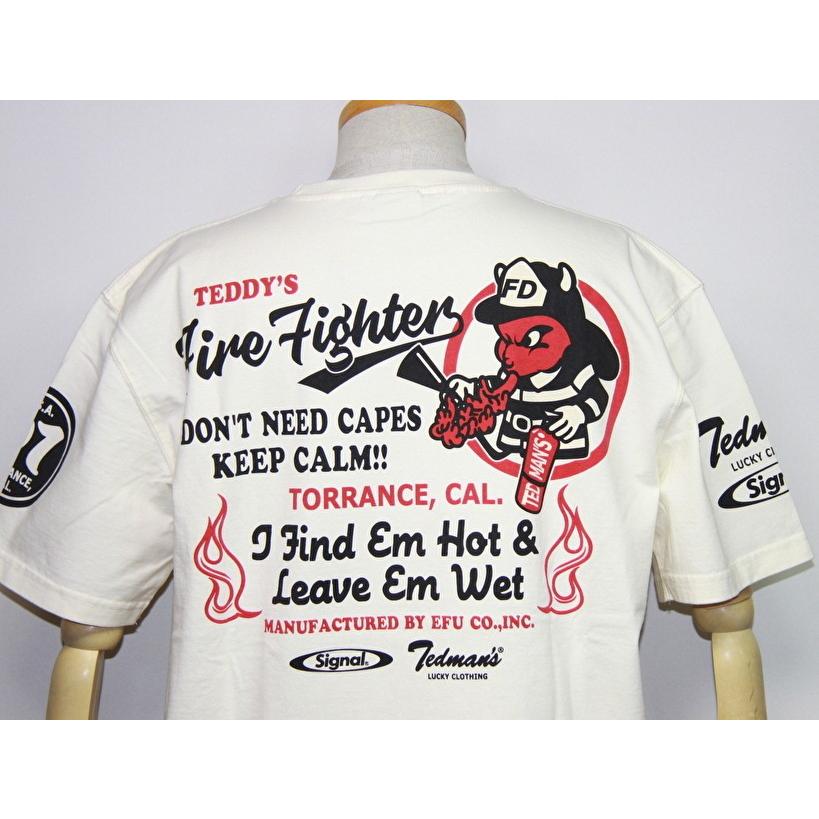 エフ商会・TEDMAN'S ・テッドマン  ファイヤーマン消防士(Fire Fighter)半袖Tシャツ TDSS-503【ホワイト】(2072）新品｜arches｜06