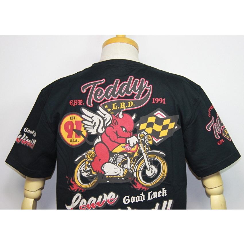 エフ商会・TEDMAN'S ・テッドマン  レーサーバイク柄(Leave the wind風を抜け)半袖Tシャツ TDSS-504【ブラック】(2063）新品｜arches｜05