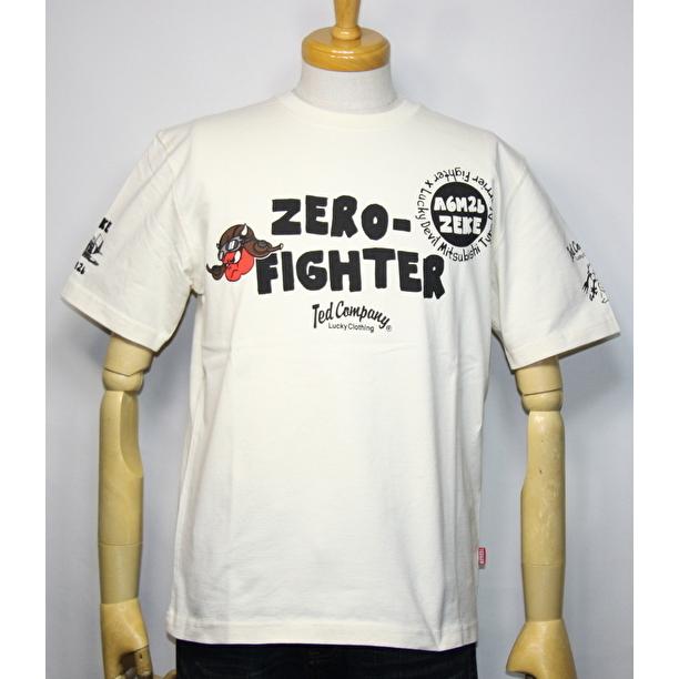 エフ商会・TEDMAN'S ・テッドマン  ゼロ戦でGO! ZERO-FIGHTER 半袖Tシャツ TDSS-540【ホワイト】(2655）新品｜arches｜02